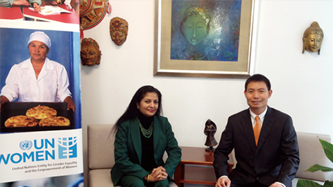 南非首位女性副总统 联合国会见胜天国际CEO